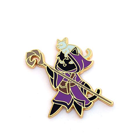 Spirit Shepherd Class Rpg Black Cat Hard Enamel Pin Frost Dragon