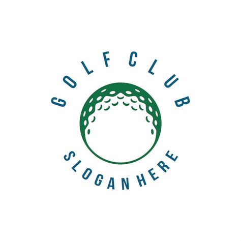 Logotipo de deporte de golf plantilla de diseño de emblema de club de