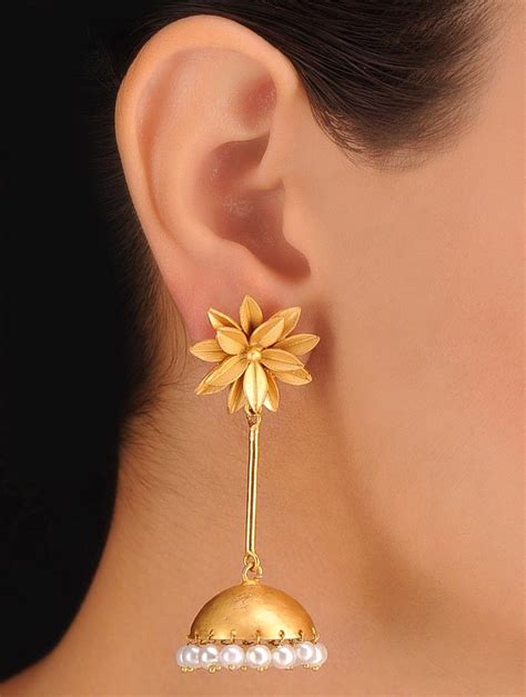 Earrings Design Jhumka In Gold