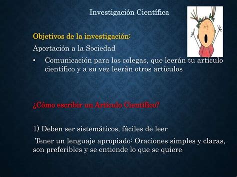 ¿como Escribir Un Articulo Cientifico Ppt