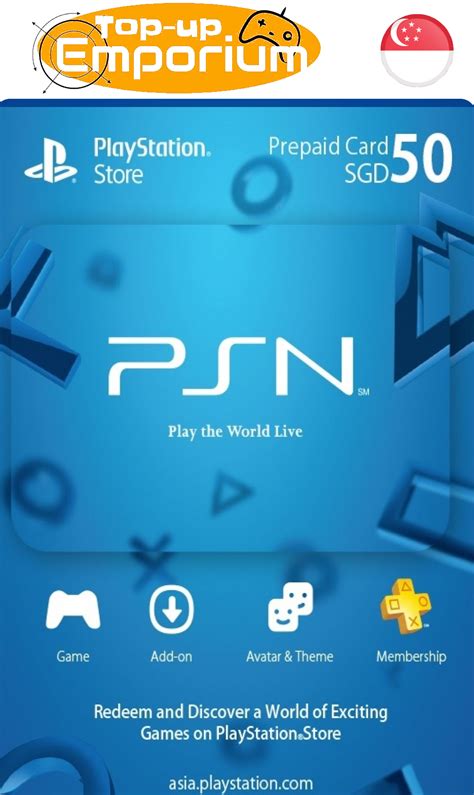 PSN Credits Digital Code 50 SGD SG Singapore Account Affordable