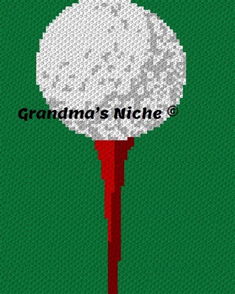 Golf Ball And Tee Crochet Blanket C2c Pattern Written Etsy