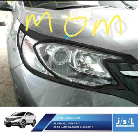 Jual JSL Garnish Lampu Headlamp Depan Blacktivo Hitam Doff Grand Crv