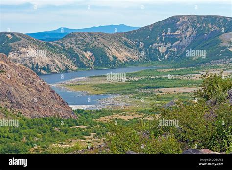 New Spirit Lake After The Eruption Of Mt St Helens In Washington Stock