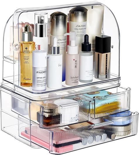 Amazon Loobuu Cosmetic Makeup Organizer With Lid Waterproof