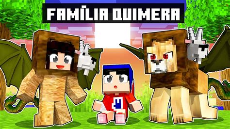 FUI ADOTADO pela FAMÍLIA QUIMERA no Minecraft YouTube