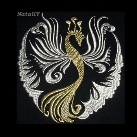 Machine Embroidery Design Instant Download Phoenix By Natalivemb