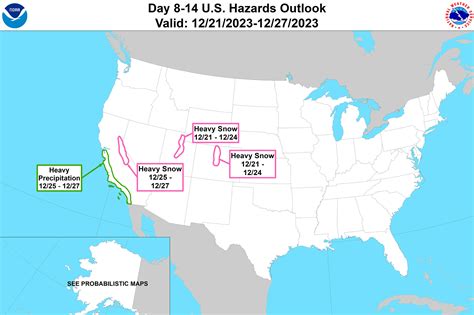 Map shows hazardous weather possible in California at Christmas