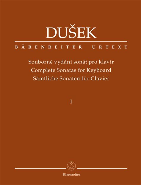 Sheet Music Frantisek Xaver Dusek Complete Sonatas For Keyboard Vol