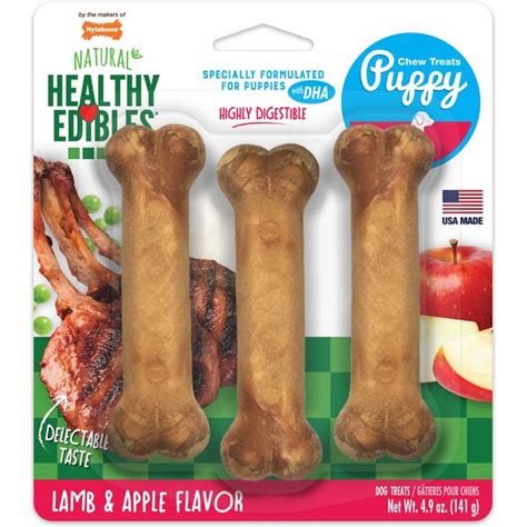 NYLABONE Healthy Edibles Longer Lasting Puppy Turkey & Sweet Potato ...