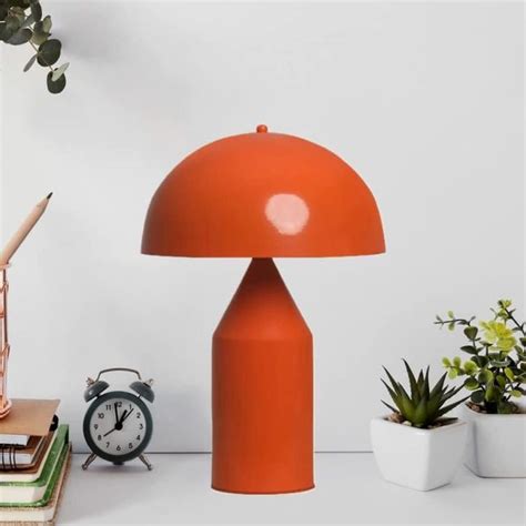 Lampe De Table M Tal Lampe Champignon Orange Lampe Champignon Lampe De