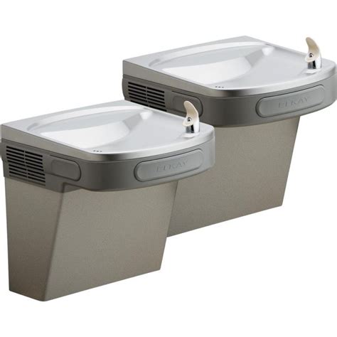 Elkay Versatile Cooler Wall Mount Bi Level Ada Wvandalresist Bubbler Non Filtered 8 Gph Light