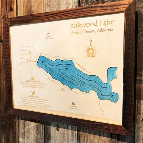 Lake Wildwood Ca Wood Map 3d Topographic Wooden Charts