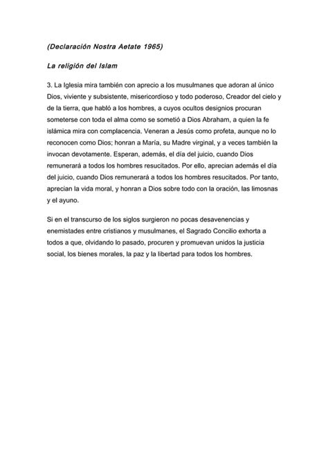 DeclaracióN Nostra Aetate 1965 PDF