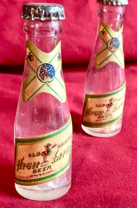 Vintage 1950's Miniature Miller High Life Souvenir/Advertising Beer Bottles