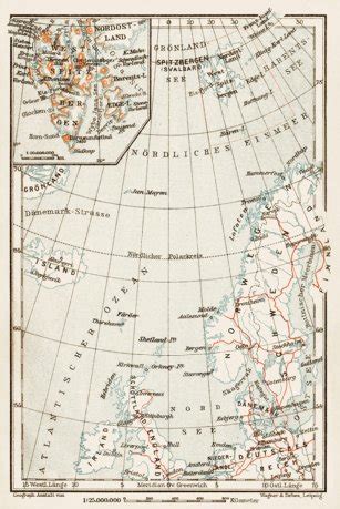 Western Svalbard (Spitzbergen) Map, 1931 by Waldin | Avenza Maps