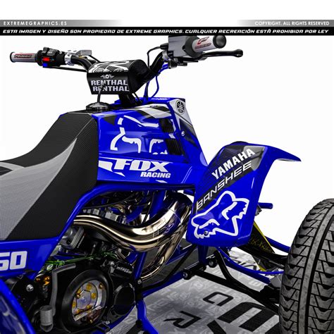 Adhesivos Quad Yamaha Banshee Fox Azul Blanco Extremegraphics Es