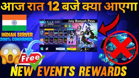 July New Event Free Booyah Pass Tonight Update Free Fire New