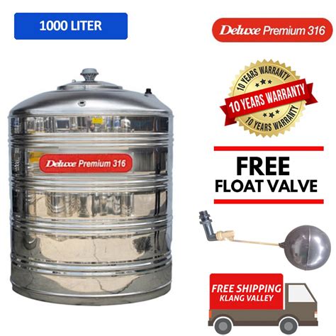 1000 Liter Deluxe Premium 316 Stainless Steel Water Tank Tangki Air