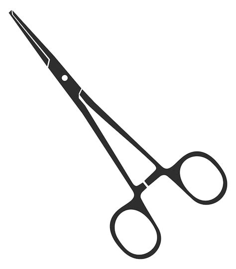 Premium Vector Medical Clamp Black Icon Surgical Tool Symbol