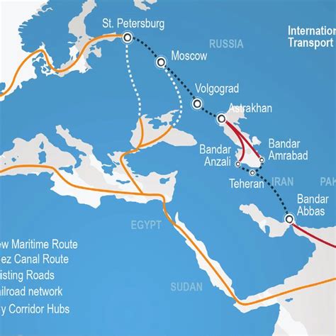 Map of International North South Transport Corridor (INSTC) | Download Scientific Diagram