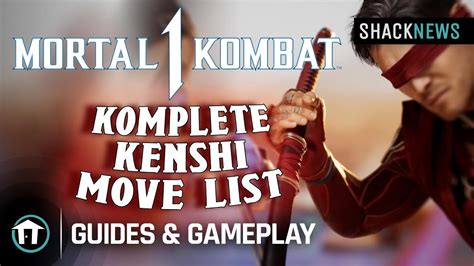 Mortal Kombat 1 Complete Kenshi Move List 4K HD YouTube