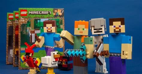 Lego Minecraft Big Figs Series 1 21148 Steve With Parrot 21149 Alex With Chicken And 21150