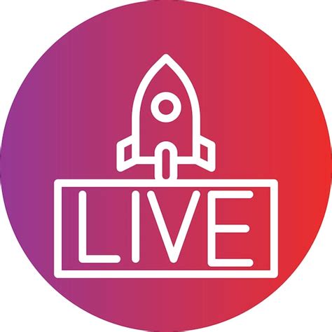 Premium Vector Vector Design Live Rocket Launch Icon Style