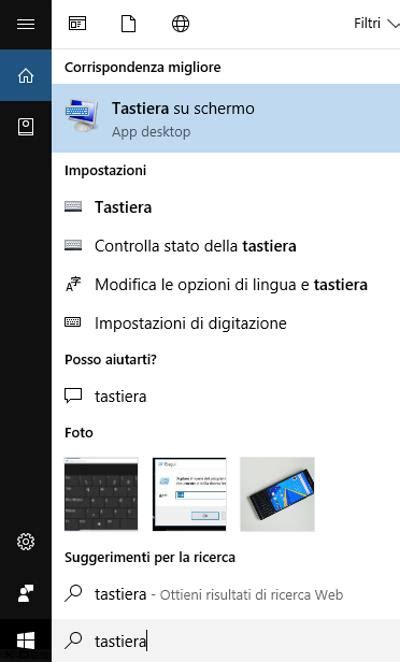 Come attivare Tastiera Virtuale di Windows su schermo senza download comandi