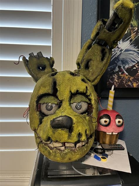 Fully Completed Springtrap Head And Afton Cosplay Rfivenightsatfreddys