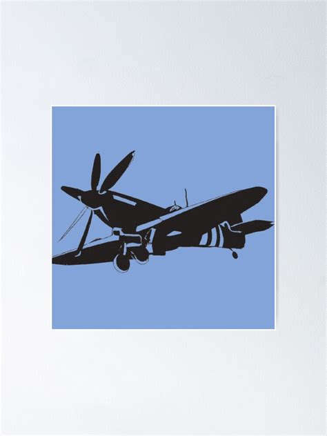 "Spitfire Black and White" Poster for Sale by usairpower | Redbubble