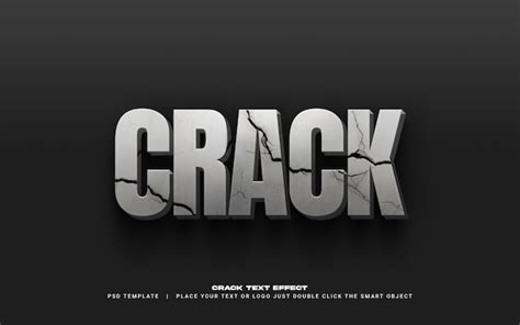 Premium Psd Crack Text Effect