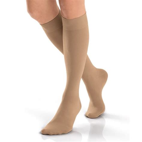 Jobst Opaque Stockings Knee High Closed Toe Mmhg Natural