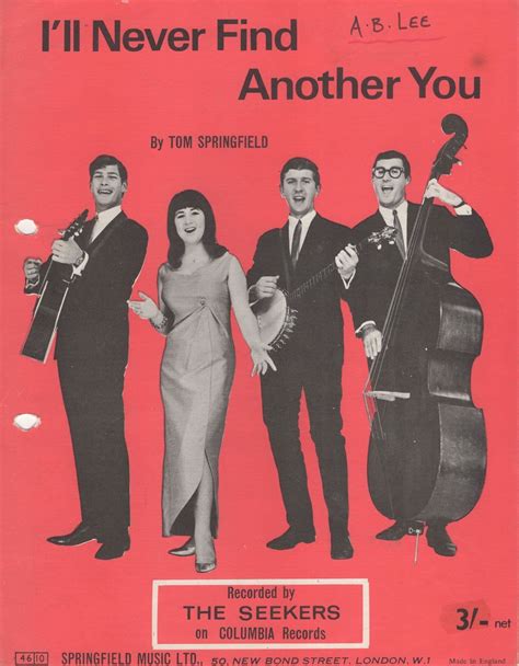 The Seekers I Ll Never Find Another You Sheet Music