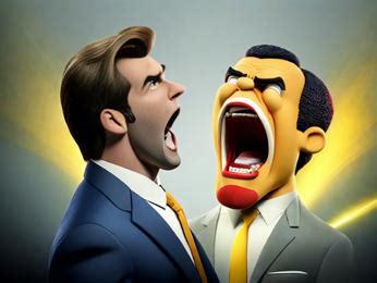 Two men in suits are yelling at each other Image & Design ID 0000784784 ...