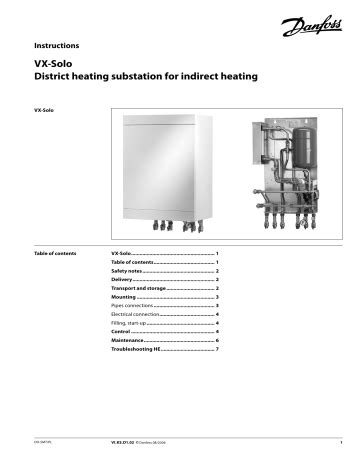 Danfoss Vx Solo Operating Guide Manualzz