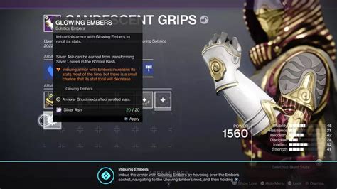 How To Upgrade The Candescent Armor Set In Destiny Solstice Event