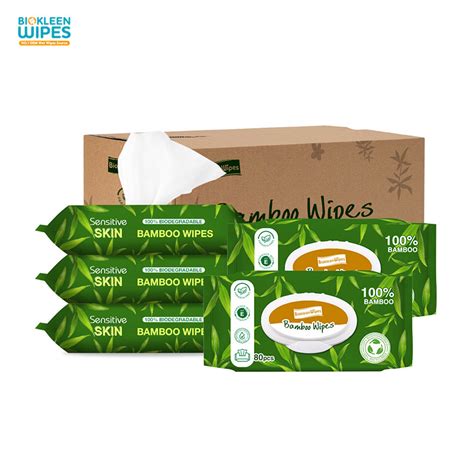 Biokleen Disposable Bamboo Wipes Biodegradable Individually Wrapped