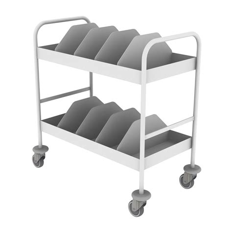 Shuttleworth Records Trolley With Shelves Dividers Hce