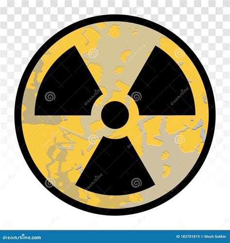 Yellow Radioactive / Radiation Sign or Symbol - Flat Icon for Apps or ...