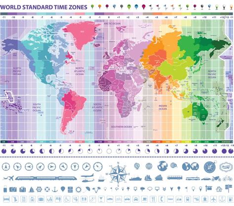 World Time Zones Gis Map Data Tz Timezones Maps Koordinates Images