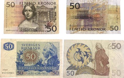 Sweden Schweden 50 50 Kronor 1989 ND 1996 2003 Banknoten 2 Stück Lot