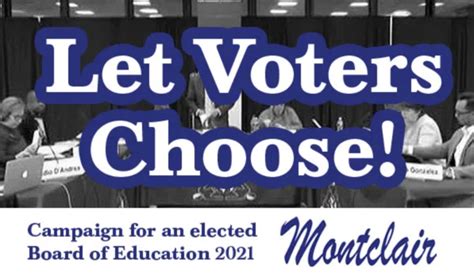 Vote Montclair Petition Seeking Referendum For Elected Board Of