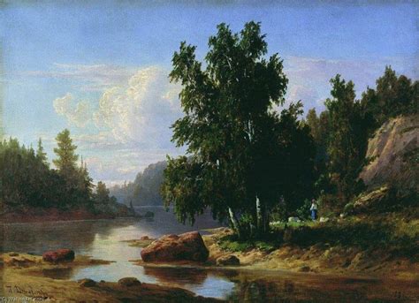 Oil Painting Replica Finnish Landscape, 1882 by Pavel Dzhogin (1834 ...