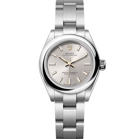 rolex oyster perpetual  silver dial  tiger river watches