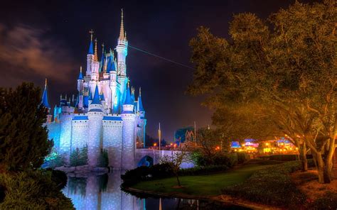 3840x2160px 4k Free Download Cinderellas Castle At Night Magic