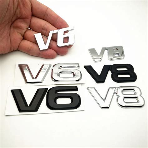 3D Car Logo Sticker Emblem Auto Badge Decal For V6V8 Mercedes BMW Audi