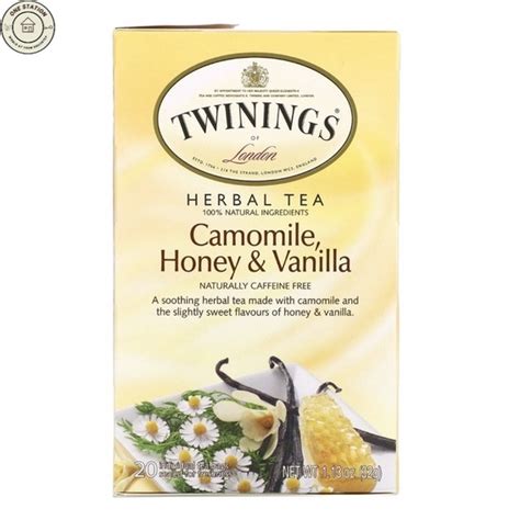 Twinings Herbal Tea Camomile Honey Vanilla Caffeine Free 20 Tea