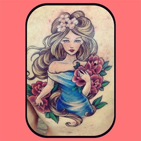 Art Nouveau Lady Tattoo By Ally Riley At Dangerzone Tattoo