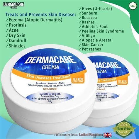 Derma Care Cream Treatments For Eczema Psoriasis Dry Skin Rosacea